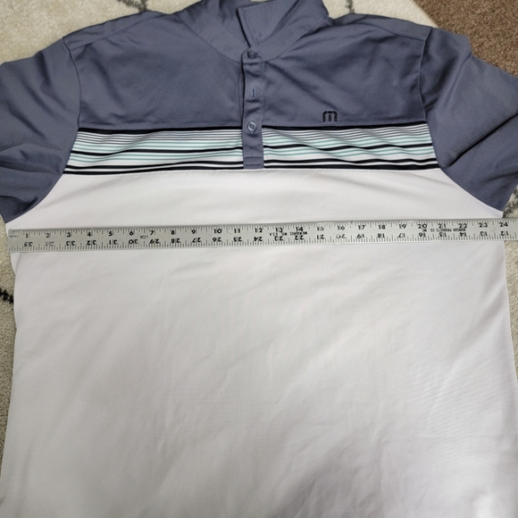 Travis Mathew Men's Gray Stripe Golf Polo Shirt Size XL - Picture 7 of 7